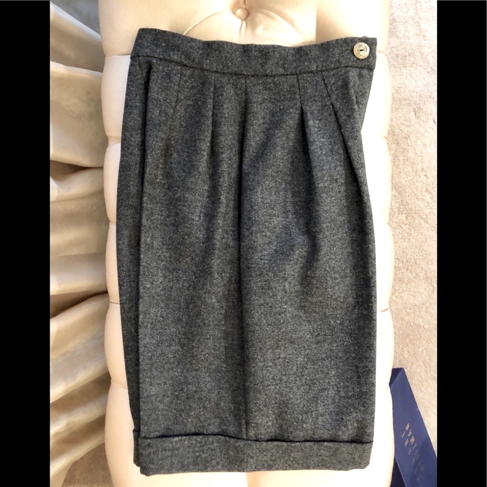 Neiman Marcus NWOT Trouser Bermuda short Walkers grey Worsted flannel lined SZ26